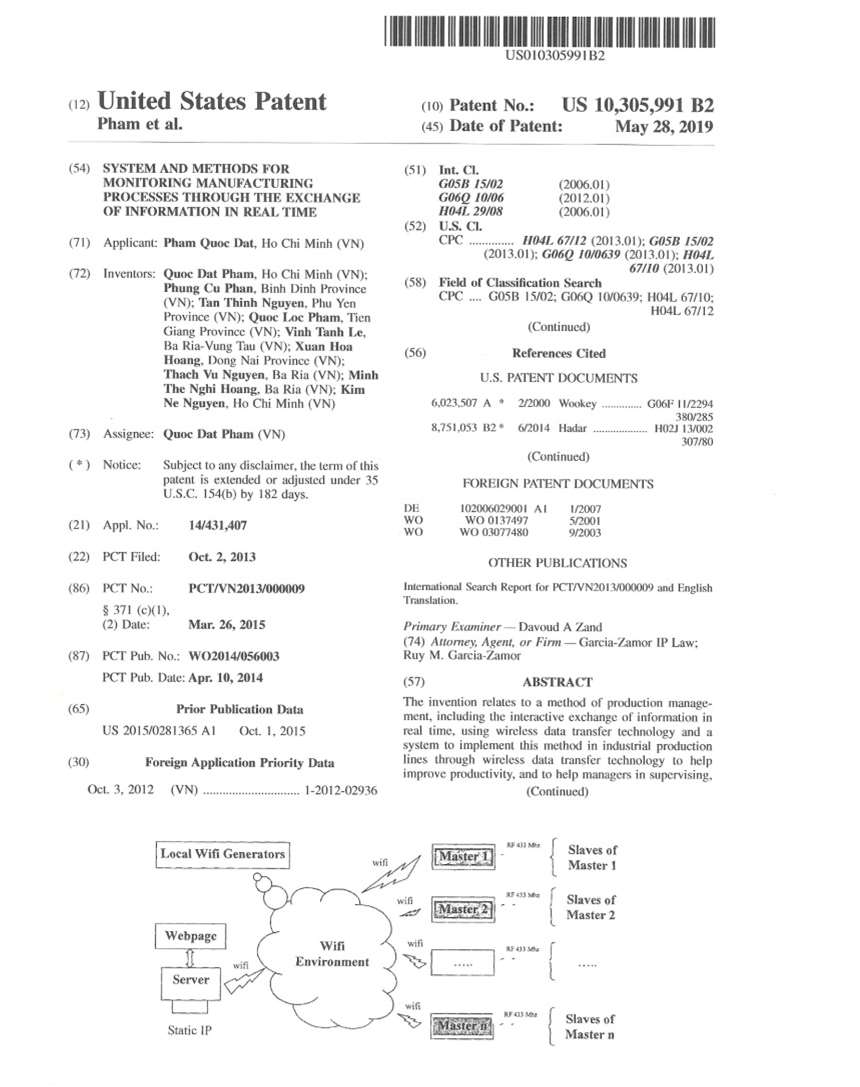 US Patent US 10,365,991 B2